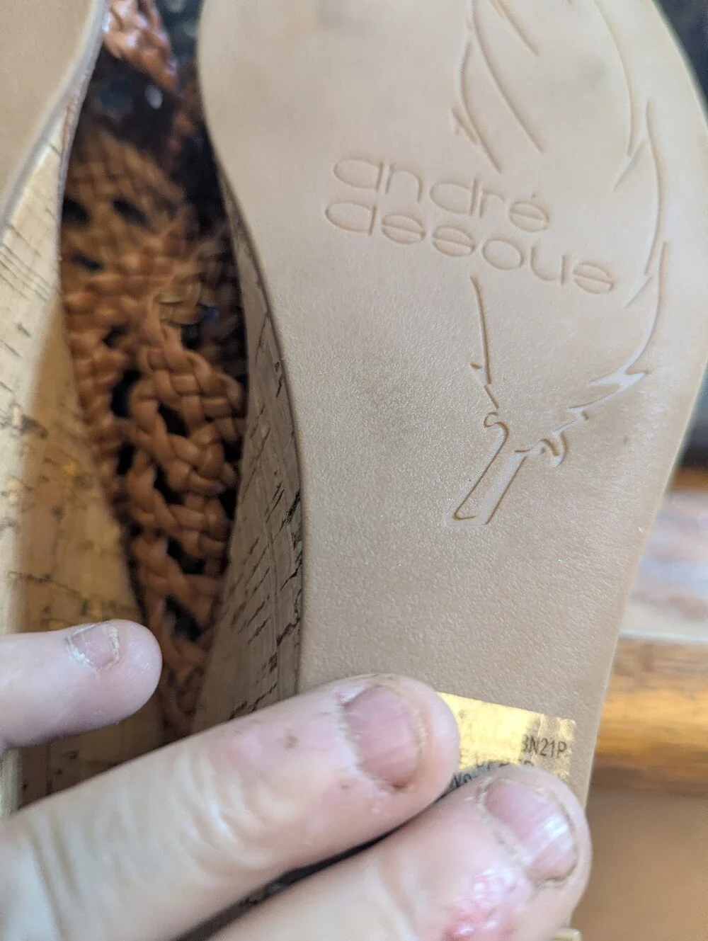 NWOT Andre Assous Braided Cushioned Insoles 3